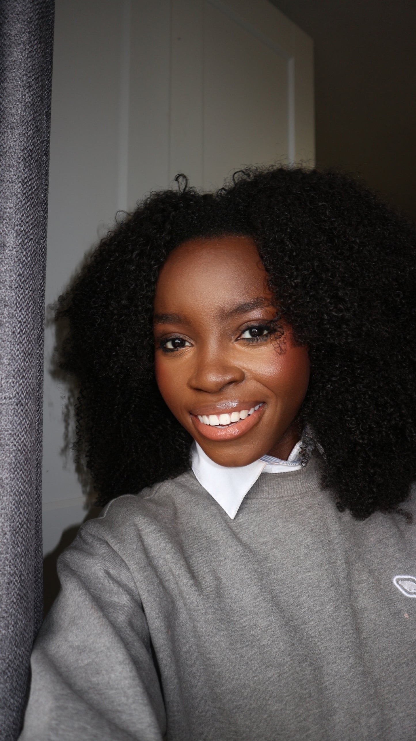 kinky curls half wig