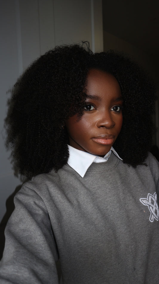 kinky curls half wig